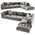 Modern Flexform Zeno 4 Sofa 3D model small image 2
