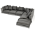 Modern Flexform Zeno 4 Sofa 3D model small image 3