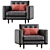 Landskrona Leather Armchair: Stylish Comfort by Ikea 3D model small image 2