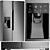 Gorenje Kitchen Essentials Set: Microwave, Oven, Hood, Induction Cooktop, Side-by-Side Fridge 3D model small image 2