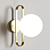 Sleek Nordic Wall Sconce 'Amara' 3D model small image 3