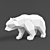 Polygonal Bear Sculpture 3D model small image 1