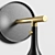 Cast Black Sconce: Modern Elegance 3D model small image 3