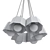 Favourite North Tulip Cascade Chandelier 3D model small image 2