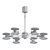 Industrial Loft Glass Chandelier 3D model small image 2