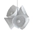 Elegant Orchid 6-Light Chandelier 3D model small image 2