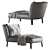 Maxalto Febo Chaise: Elegant Comfort 3D model small image 1