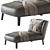 Maxalto Febo Chaise: Elegant Comfort 3D model small image 3