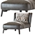 Maxalto Febo Chaise: Elegant Comfort 3D model small image 5