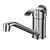Sleek Chrome Faucet 3D model small image 5