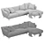 Luxurious Ditre Italia Lennox Chaise Lounge 3D model small image 5