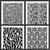 Elegant Carved Decor Panels 3D model small image 3