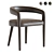 Elegant Lisette White Dining Chair 3D model small image 1