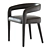 Elegant Lisette White Dining Chair 3D model small image 2