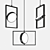 Lunar Rectangle Pendant Light 3D model small image 3