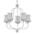 Elegant 5-Light Chandelier 3D model small image 2