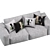 Contemporary Cross Sofa by Dienne Salotti 3D model small image 5