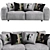 Contemporary Cross Sofa by Dienne Salotti 3D model small image 6