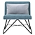 Sleek and Stylish PIPE Lounge Chair 3D model small image 2