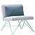 Sleek and Stylish PIPE Lounge Chair 3D model small image 5