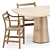 Stylish CH46 Chair & POV 464 Table 3D model small image 2