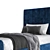 Luxury Zara Velvet Twin Bed 3D model small image 4