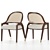 Sophisticated Pascal Cane Dining Chair 3D model small image 2