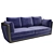 Sleek Chic Sofa by Unico 3D model small image 1