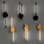 Vala Wall - Stylish Brass & Black Wall Light 3D model small image 1