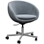 Sleek Gray Work Chair 3D model small image 1