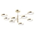 Orbitale Brass Chandelier: 8 Rotating Arms 3D model small image 1