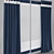 Versatile Curtains: Customizable Colors, Mesh Retopology 3D model small image 2