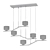 Kichler Lasus 6-Light LED Chandelier 3D model small image 2