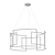 Elegant Black LED Drum Chandelier 3D model small image 2