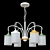 Colorful Metal and Glass Hanging Chandelier 3D model small image 5