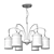 Colorful Metal and Glass Hanging Chandelier 3D model small image 7