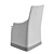 Elegant Slip Cover Chair 3D model small image 3