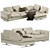 Modular Sofa Blues MaxDivani - Stylish and Versatile 3D model small image 1