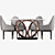 Elegant Cassie Marble Dining Table 3D model small image 1