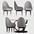 Elegant Cassie Marble Dining Table 3D model small image 2