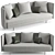 Minotti Torii High-Low Sofa 3D model small image 2