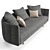 Minotti Torii High-Low Sofa 3D model small image 6