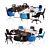 Title: OrangeBox Fielding WorkTable Set 3D model small image 2