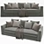 Contemporary Minotti Powell Sofa 3D model small image 2