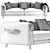 Elegant Corinto Sofa: Stylish and Comfortable 3D model small image 7