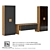 Modern Acacia and White Glass Cabinet 3D model small image 3
