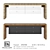 Modern Acacia and White Glass Cabinet 3D model small image 5