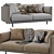 Modern Italian Arlott High Sofa 3D model small image 3