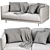 Modern Italian Arlott High Sofa 3D model small image 7