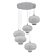Stylish Black Round Pendant Light 3D model small image 2